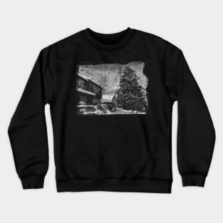 House in a winter storm Crewneck Sweatshirt